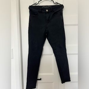 American Eagle Hi-Rise Black Jegging Super Stretch Size 8